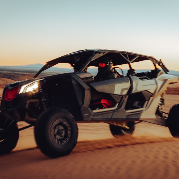 a car parked on the side of a road
