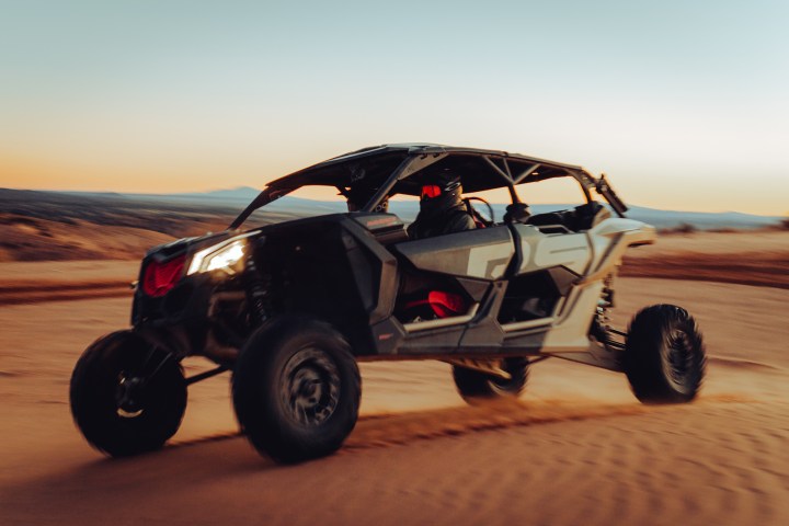 a car parked on the side of a road